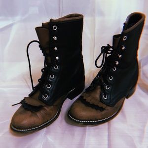 Laredo lace up roper boots
